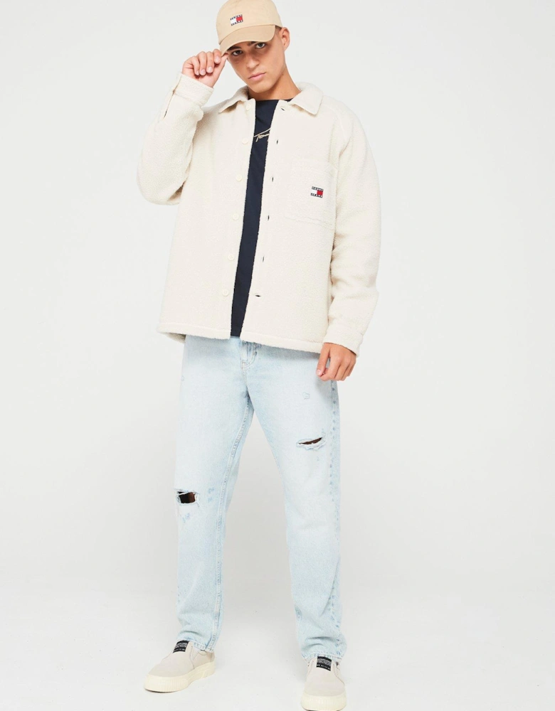 Xs Flag Logo Teddy Overshirt - Cream