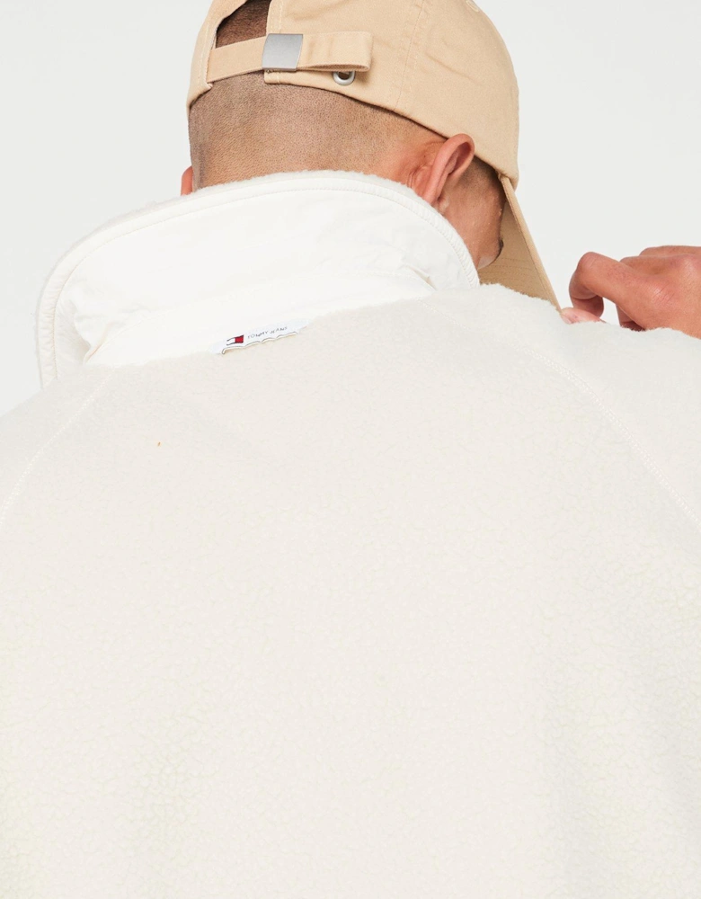 Xs Flag Logo Teddy Overshirt - Cream