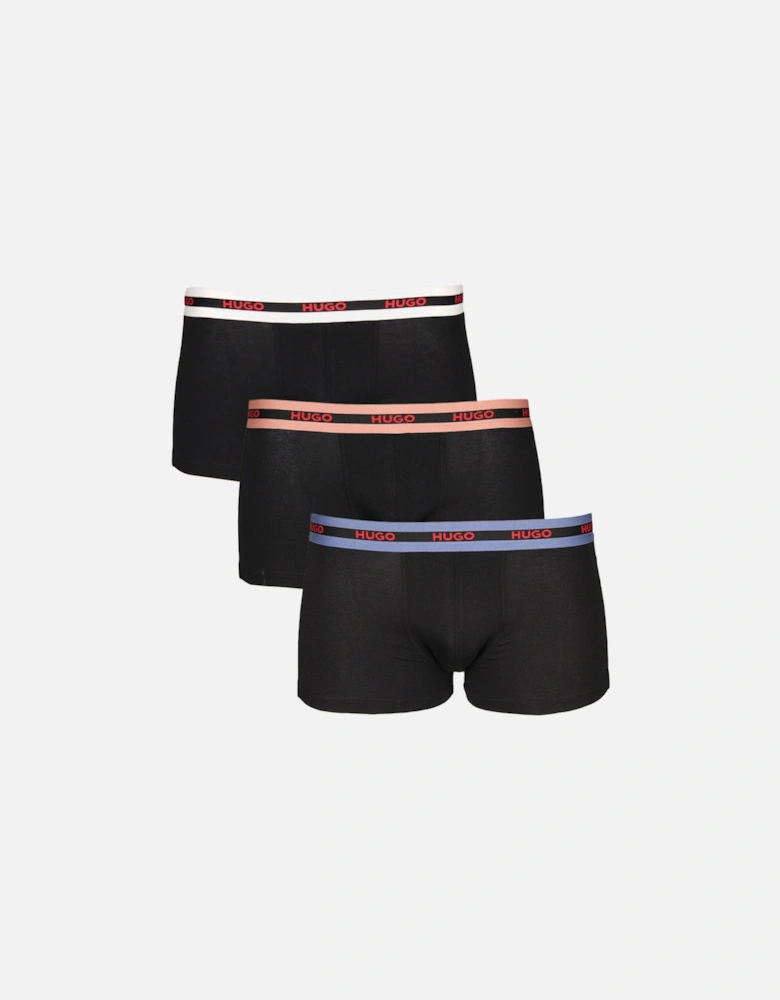 3-Pack Boxer Trunks, Black