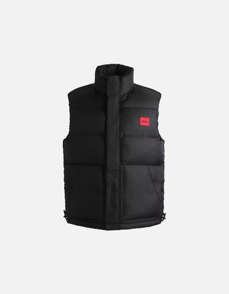 Red Logo Patch Gilet in Black