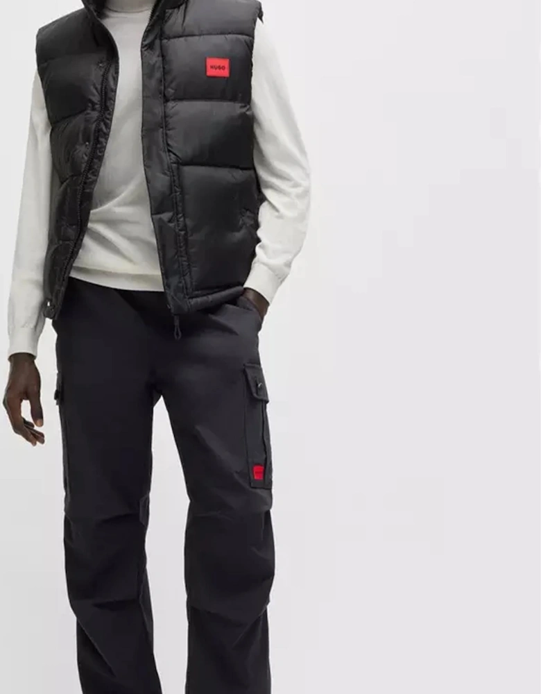 Red Logo Patch Gilet in Black