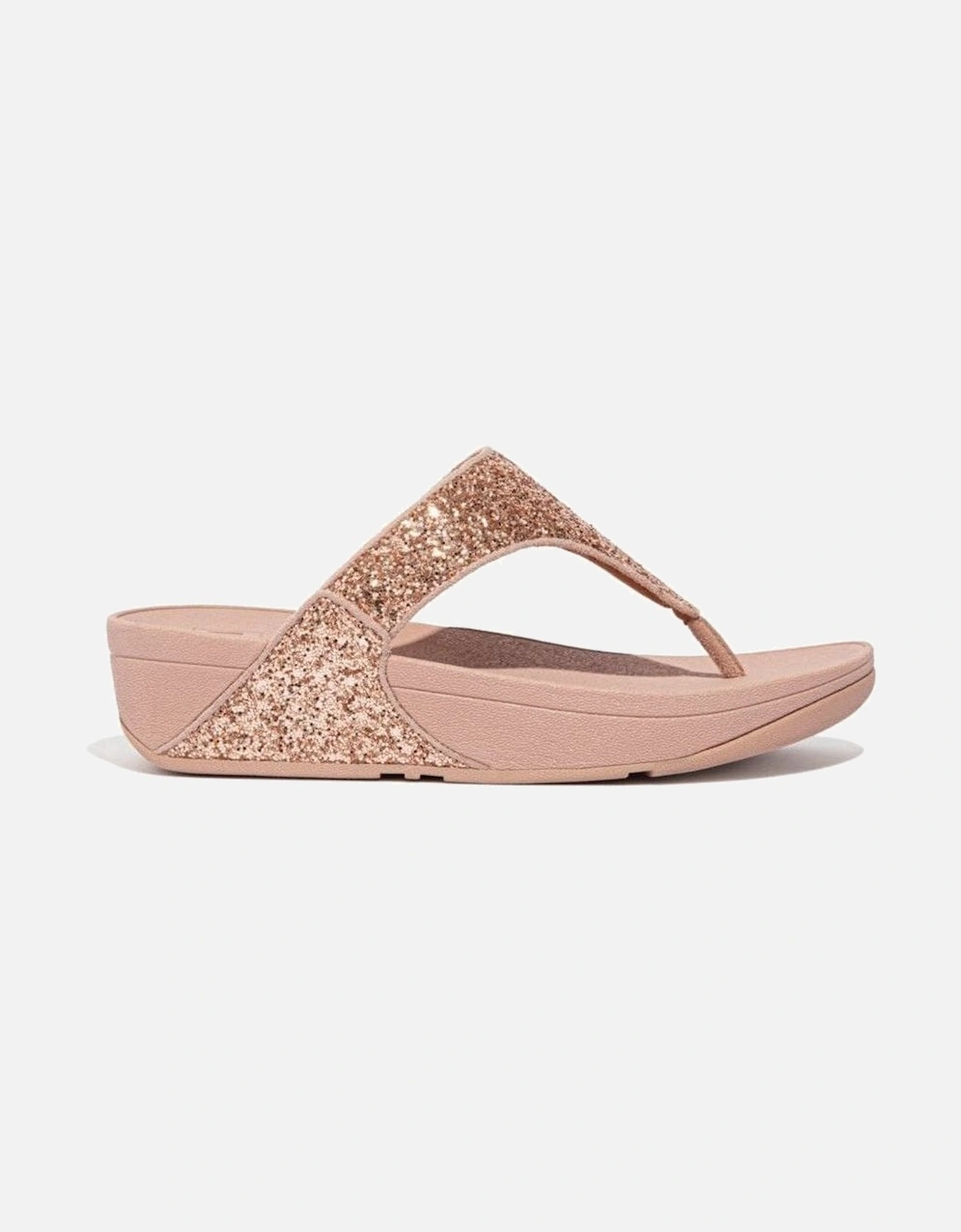 Lulu Glitter Toe Thong Rose Gold, 6 of 5