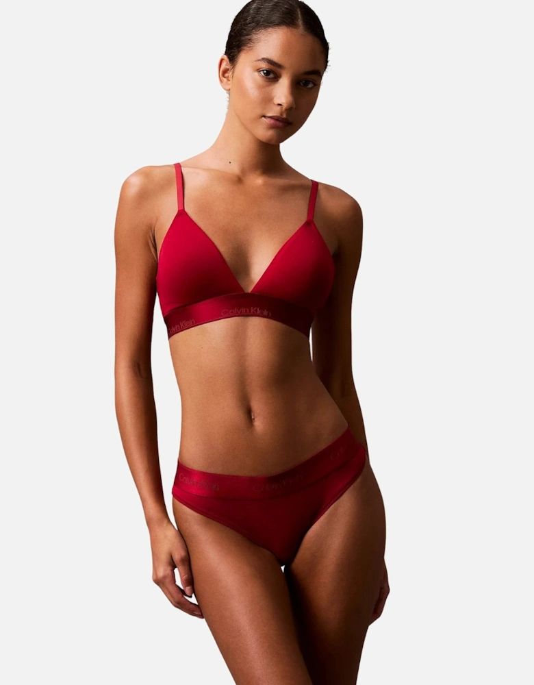 Luxe Logo Bikini Brief, Juneberry Red