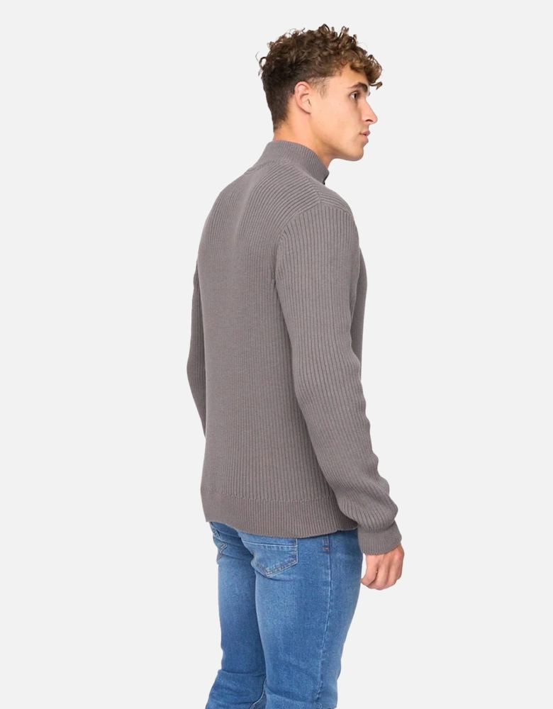 Mens Havaline Knitted Quarter Zip Pullover