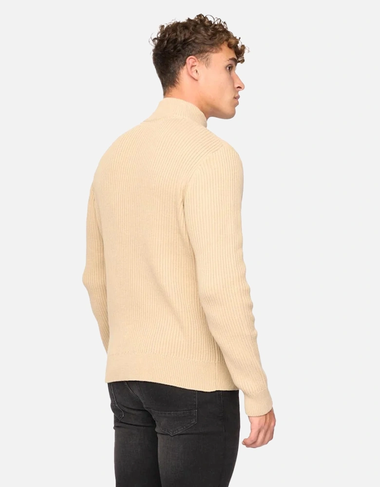 Mens Havaline Knitted Quarter Zip Pullover