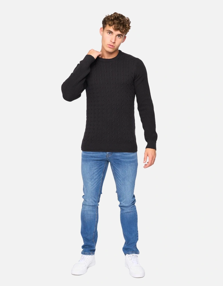 Mens Kabstars Cable Knit Pullover