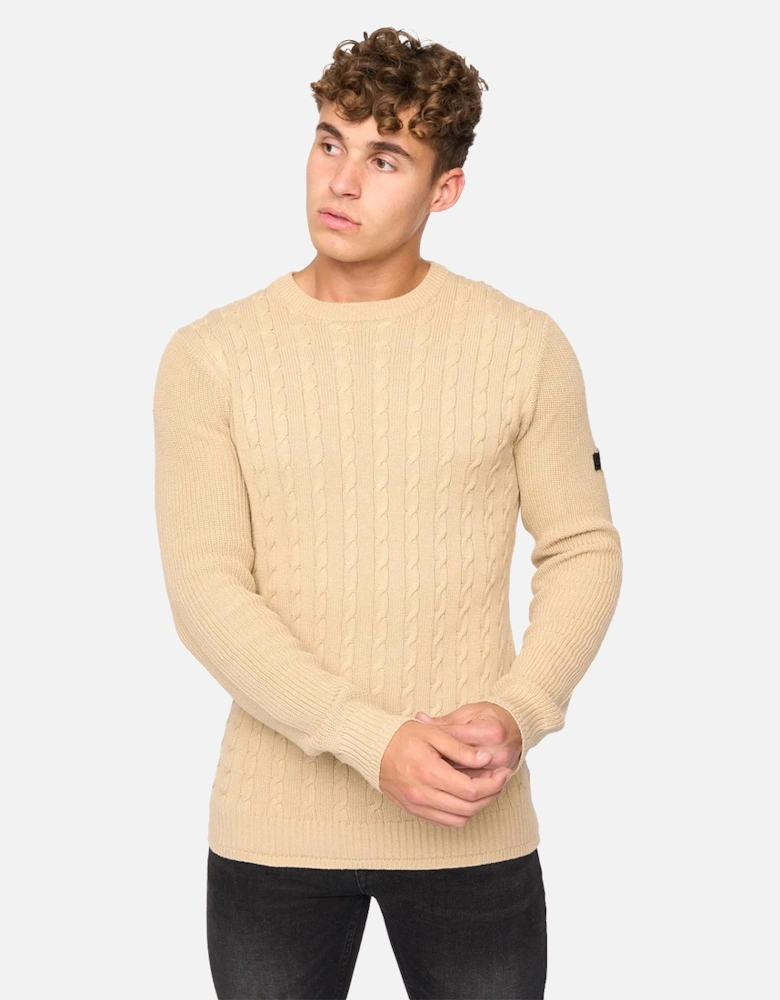 Mens Kabstars Cable Knit Pullover