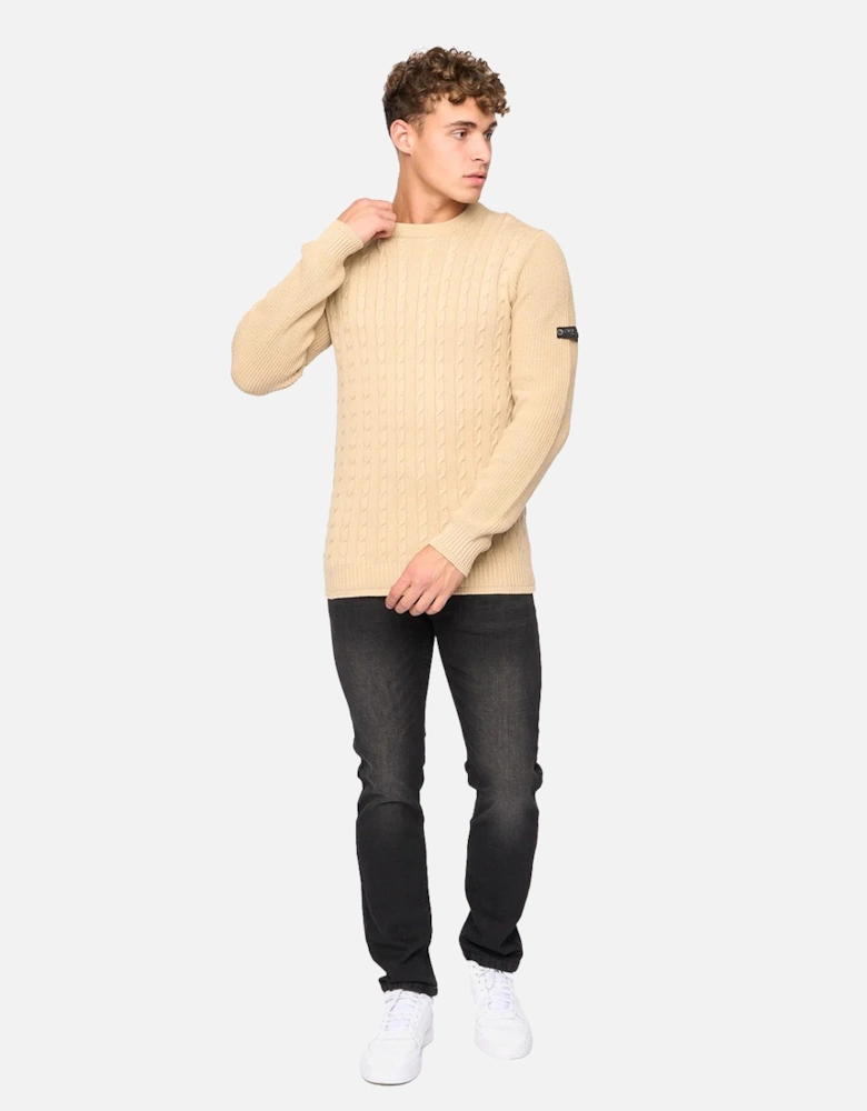 Mens Kabstars Cable Knit Pullover