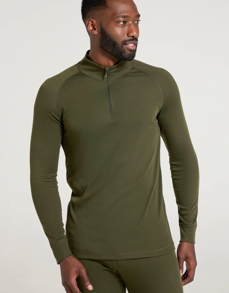 Mens Talus Zip Neck Long-Sleeved Thermal Top