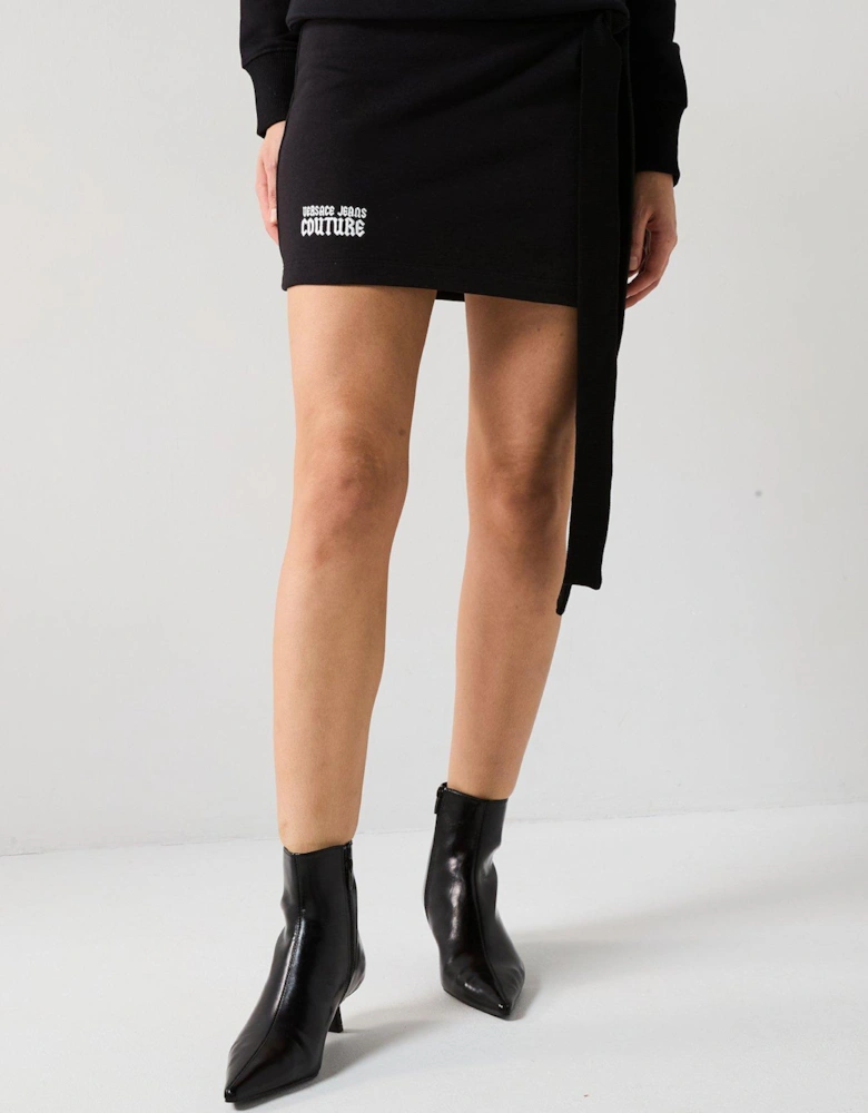 Jersey Bow Tie Skirt - Black