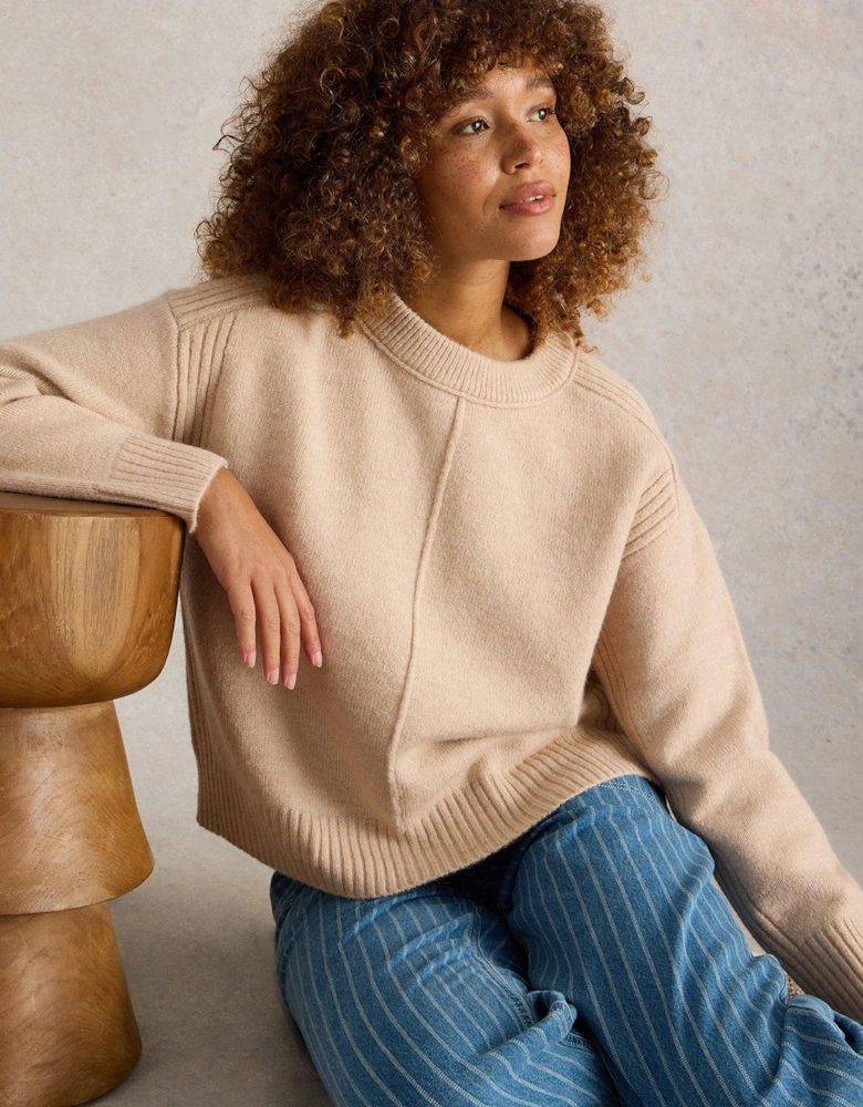 Lovely Boxy Jumper - Beige