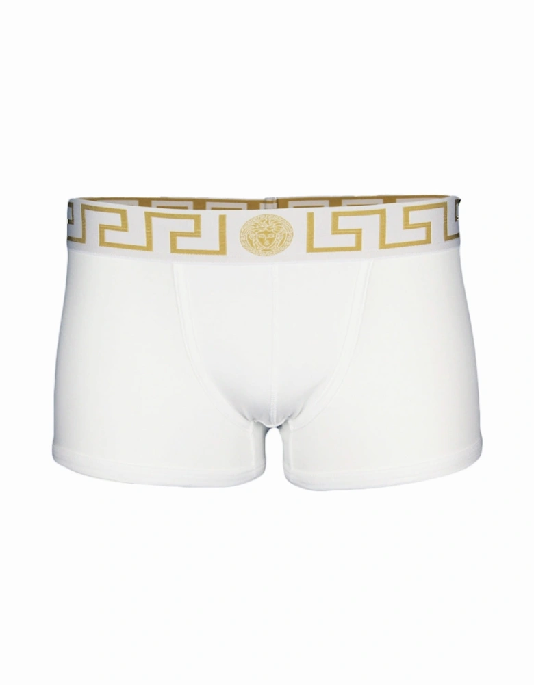 Greca Border Boxer Trunks, White