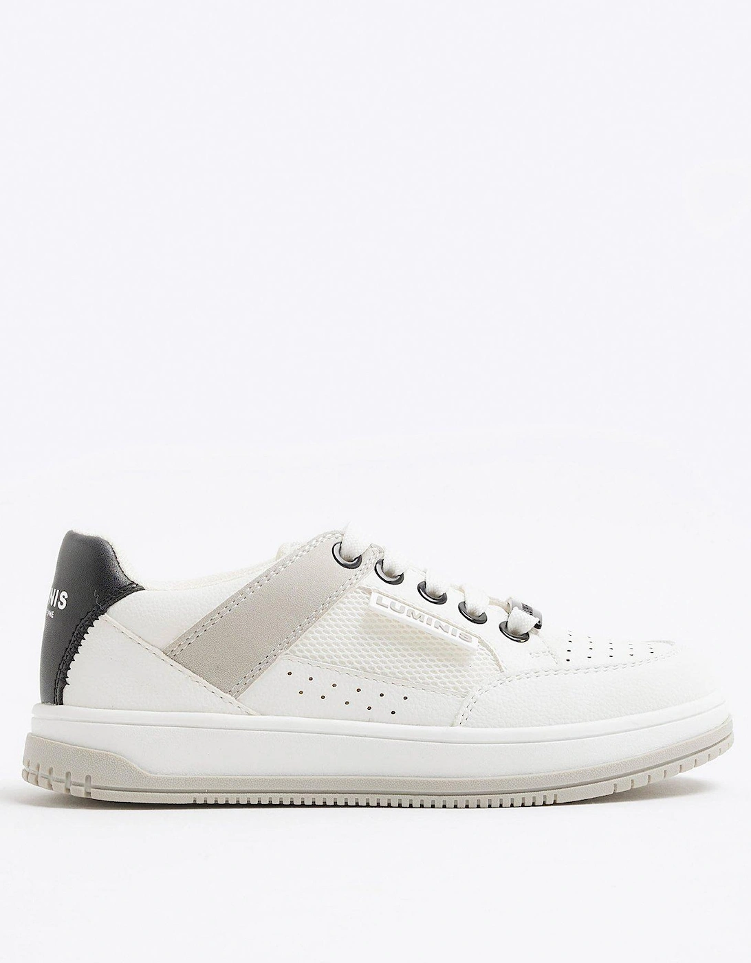 Boys Mesh Trainers - White, 6 of 5