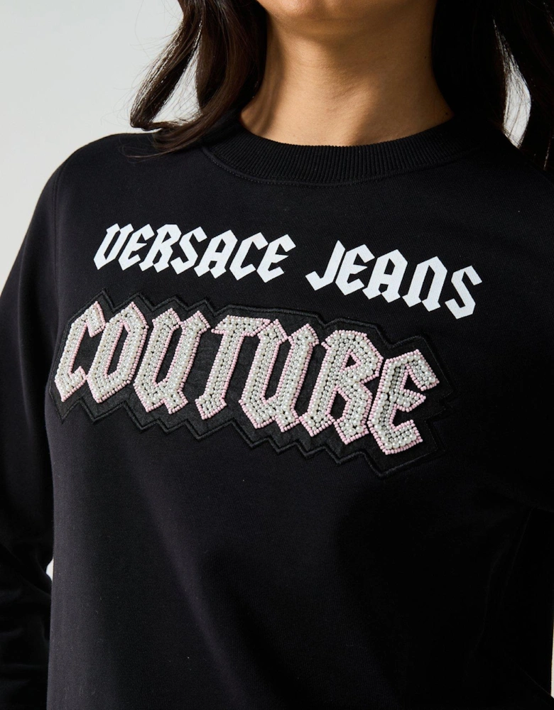 Big Pearl Logo Sweat - Black