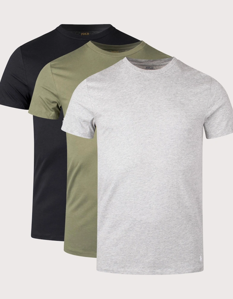 3 Pack Slim Fit Crewneck Loungewear T-Shirts