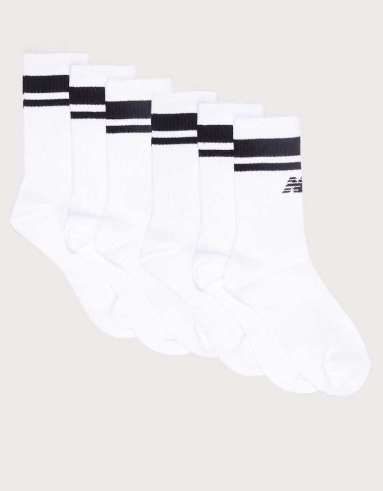 6 Pack Essentials Stripe Midcalf Socks