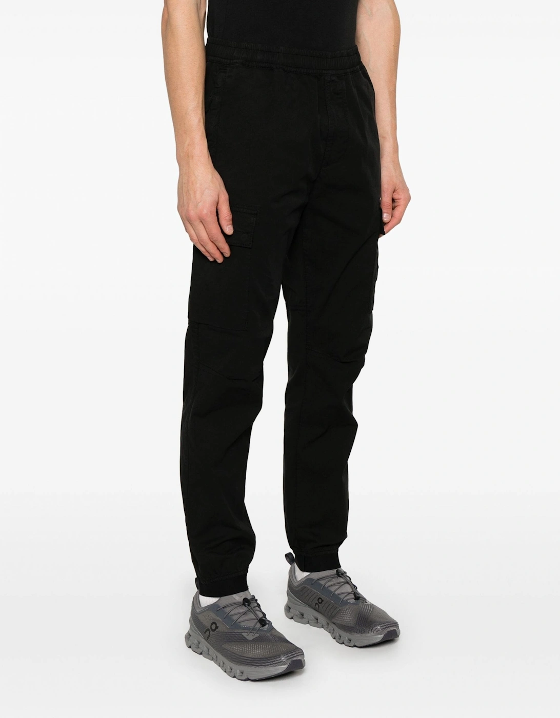 Cuffed Combat Pants Black