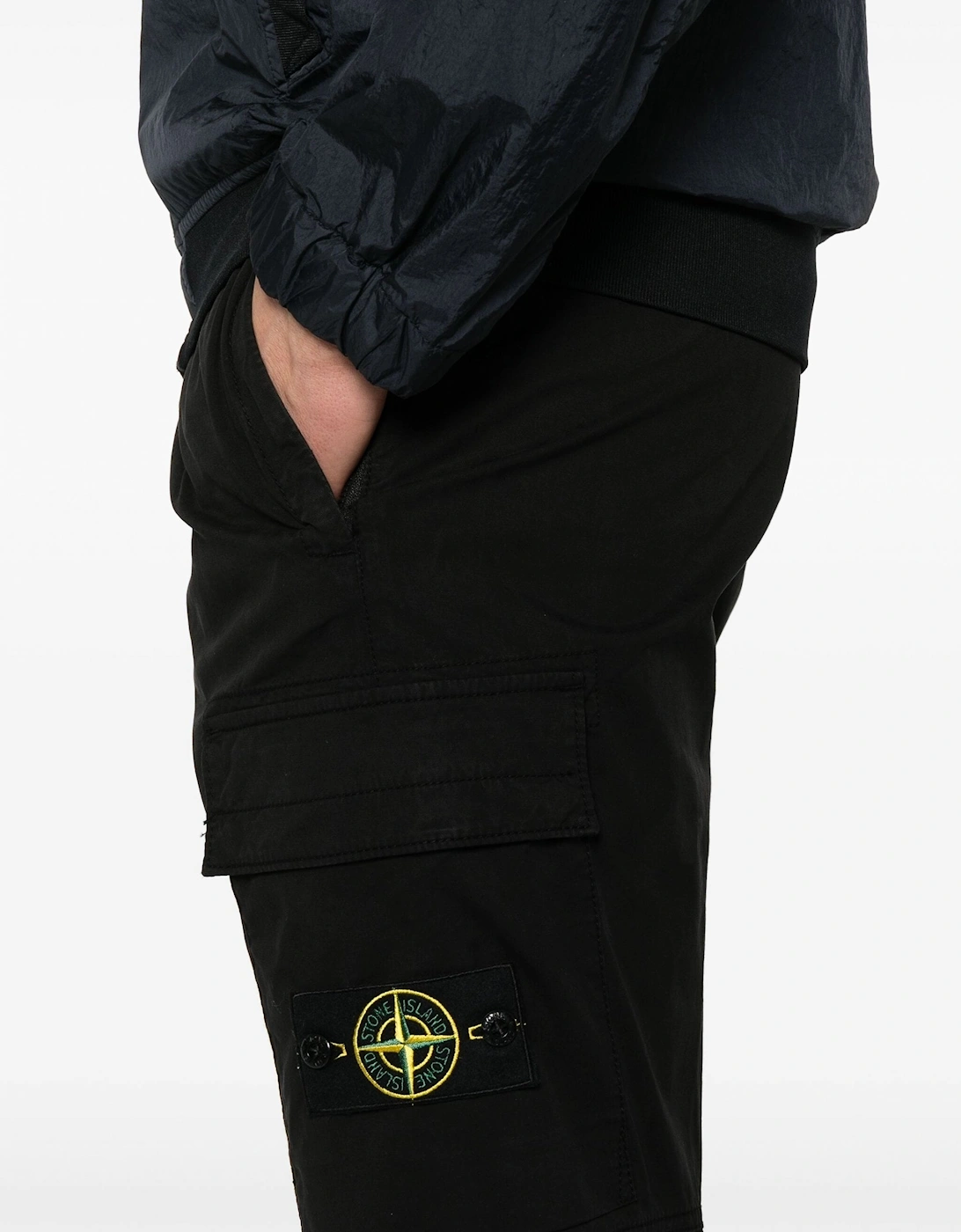 Cuffed Combat Pants Black