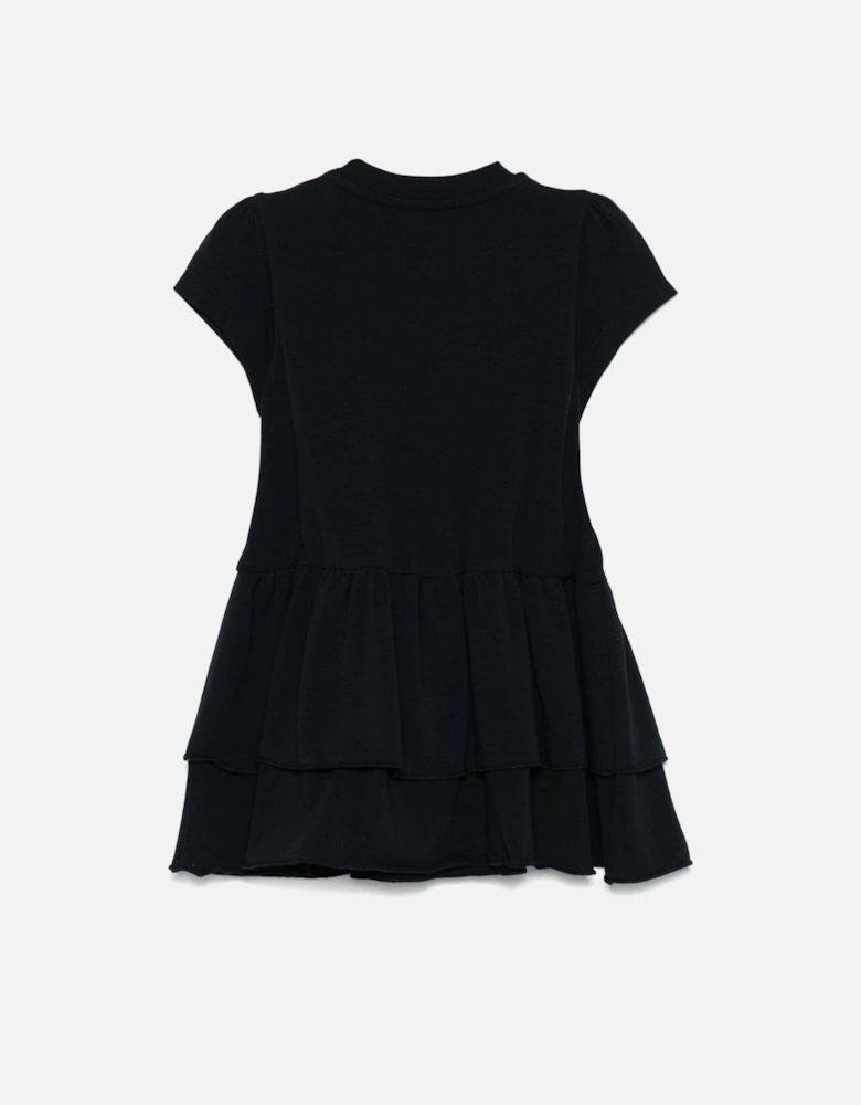 Baby Cotton Logo Dress Navy