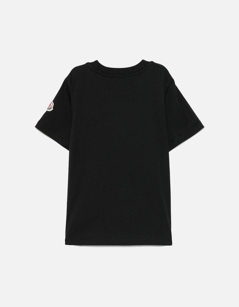 Kids Archive Logo Cotton T-Shirt Black