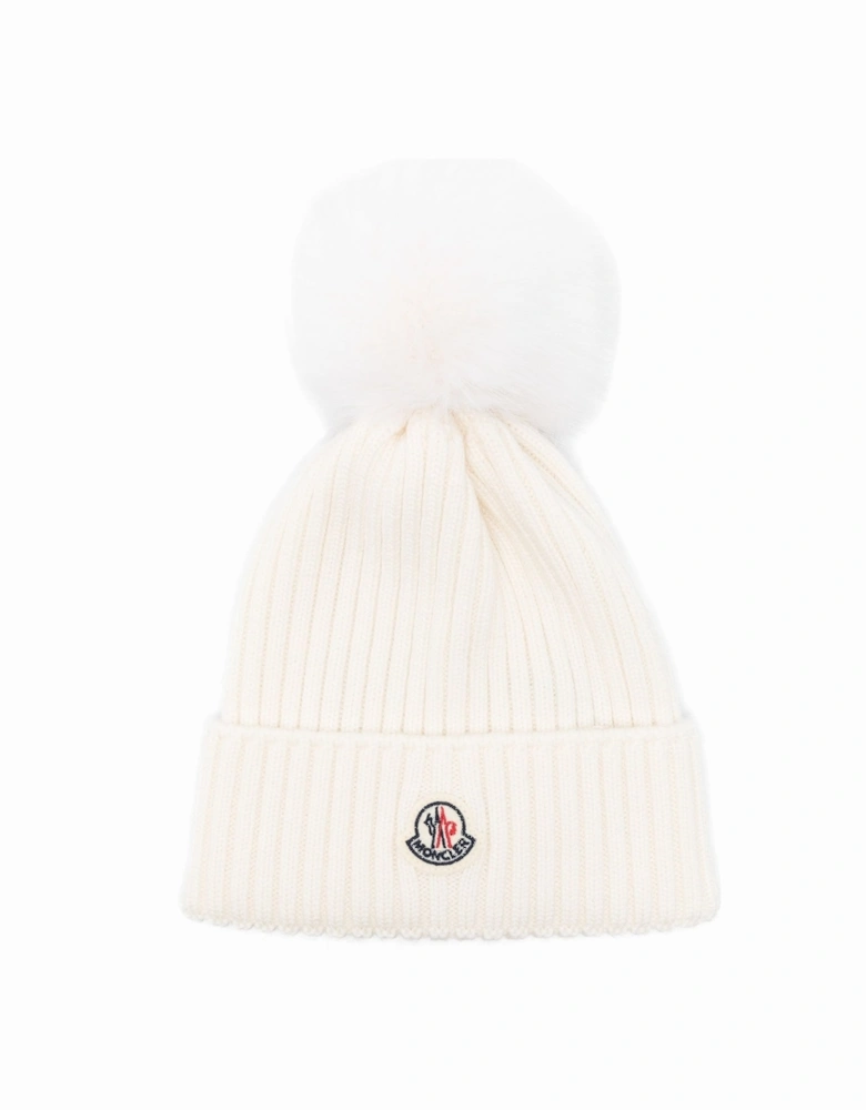 Kids Bobble Hat White