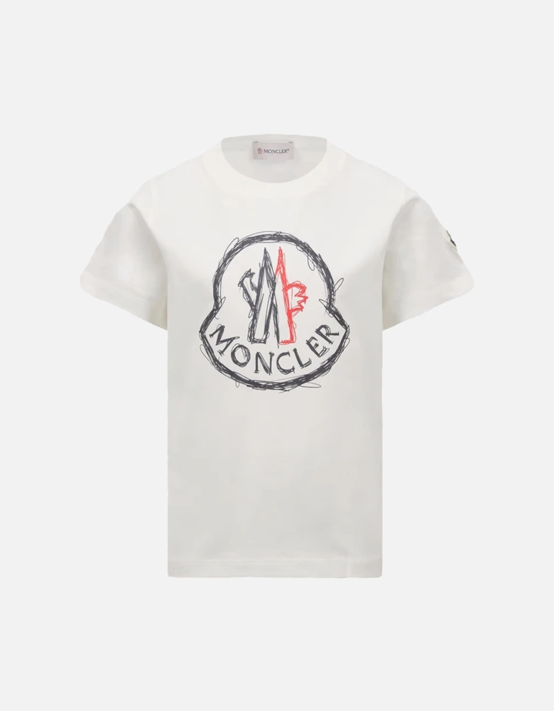 Kids Archive Cotton Logo T-Shirt White