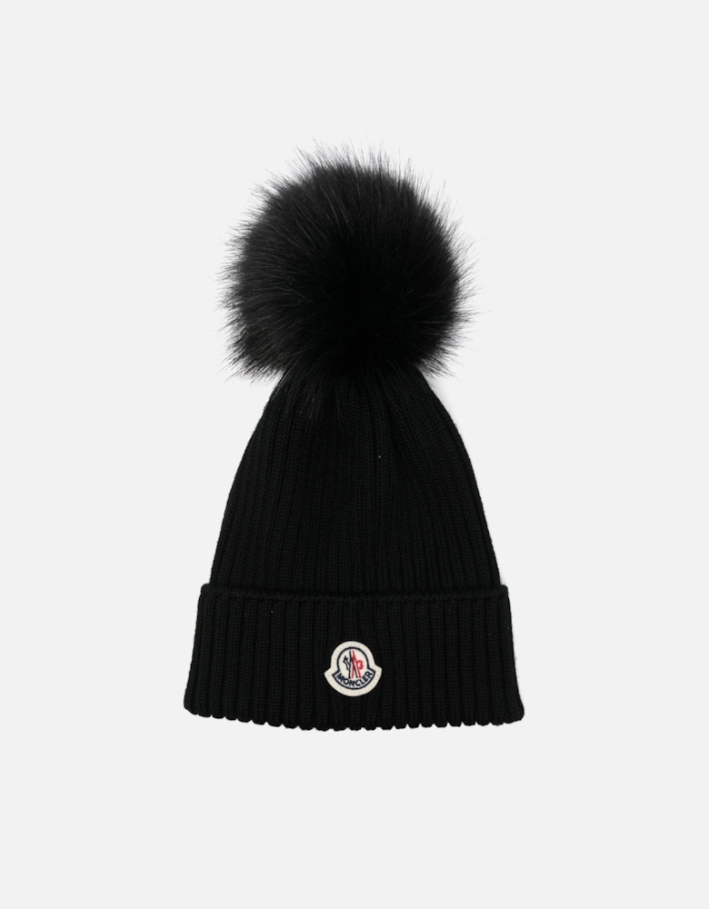 Kids Bobble Hat Black