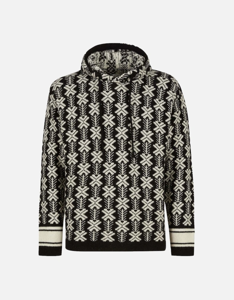 Logo Intarsia Jacquard Hoodie