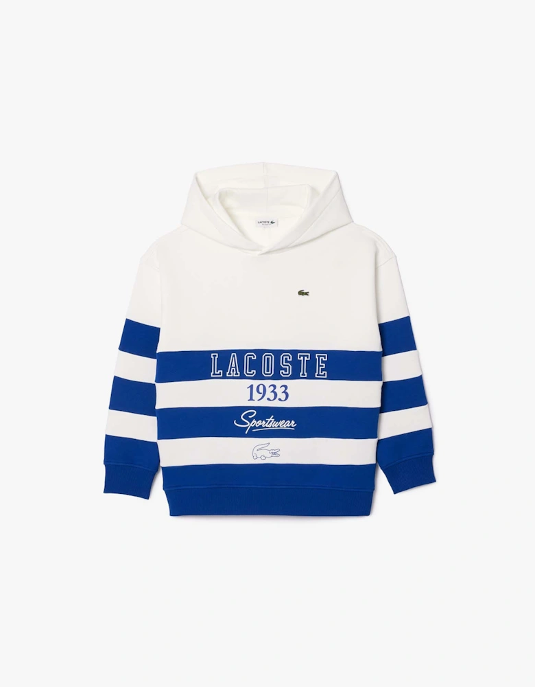 Juniors Striped Fleece Hoodie