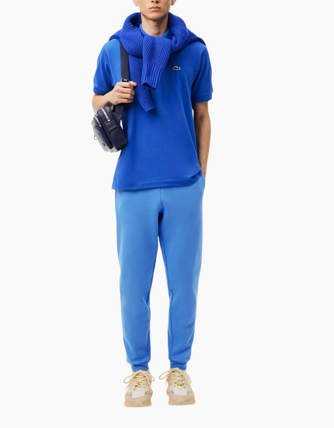 Men's Lacoste L1212 Mens Polo T Shirts Classic Fit Short Sleeve Casual Sports Golf Tee - Blue - Size: 38