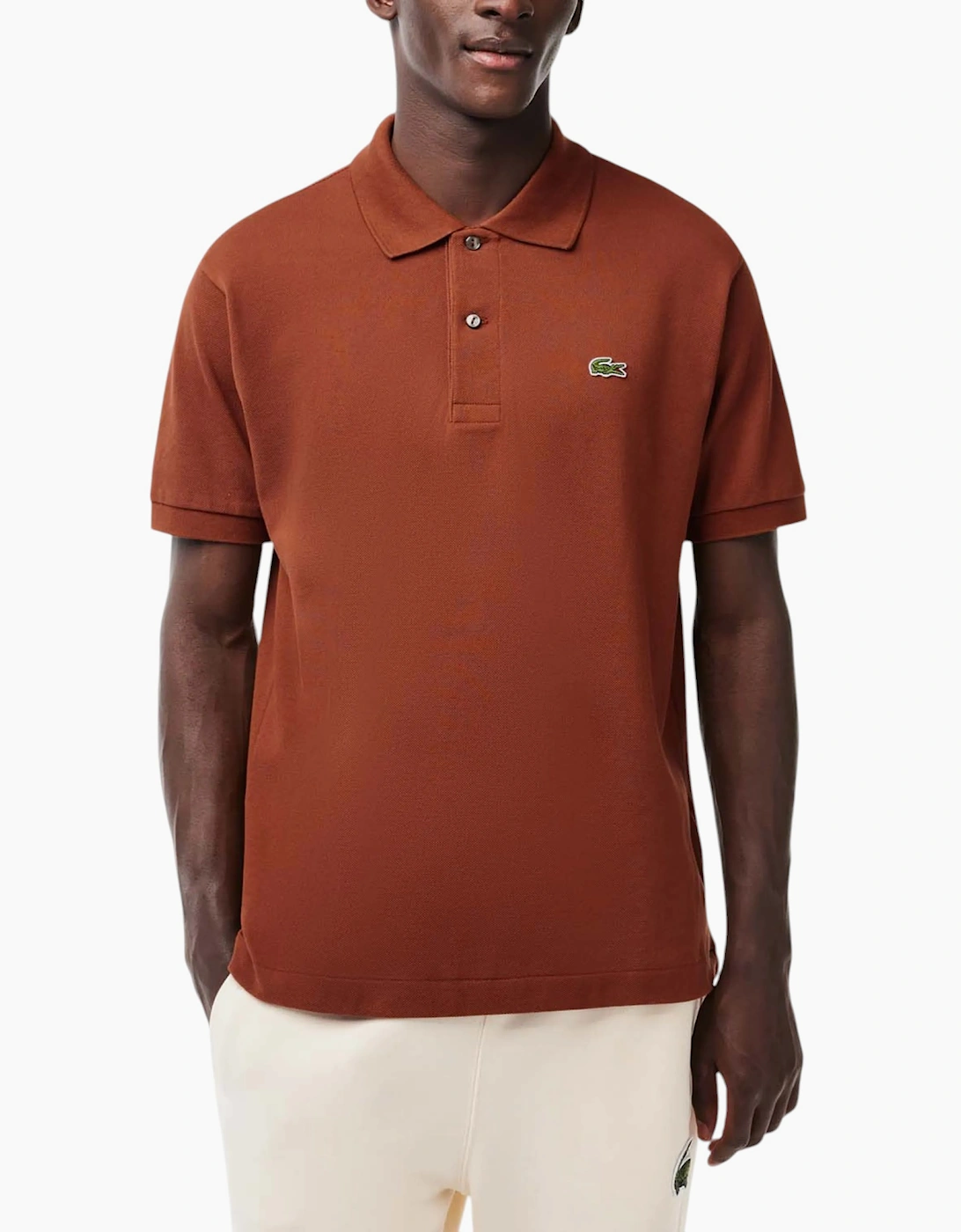 Men's Lacoste L1212 Mens Polo T Shirts Classic Fit Short Sleeve Casual Sports Golf Tee - Red - Size: 38