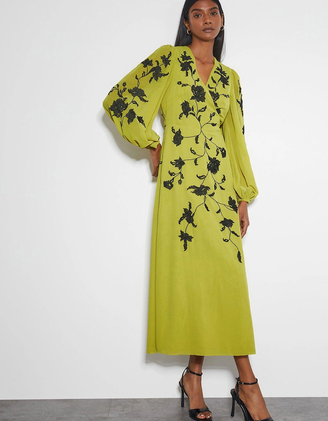 Willa Wrap Dress - Green, 2 of 1