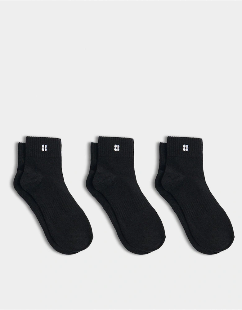 Womens Training Essentials Mid 3 Pack - Black