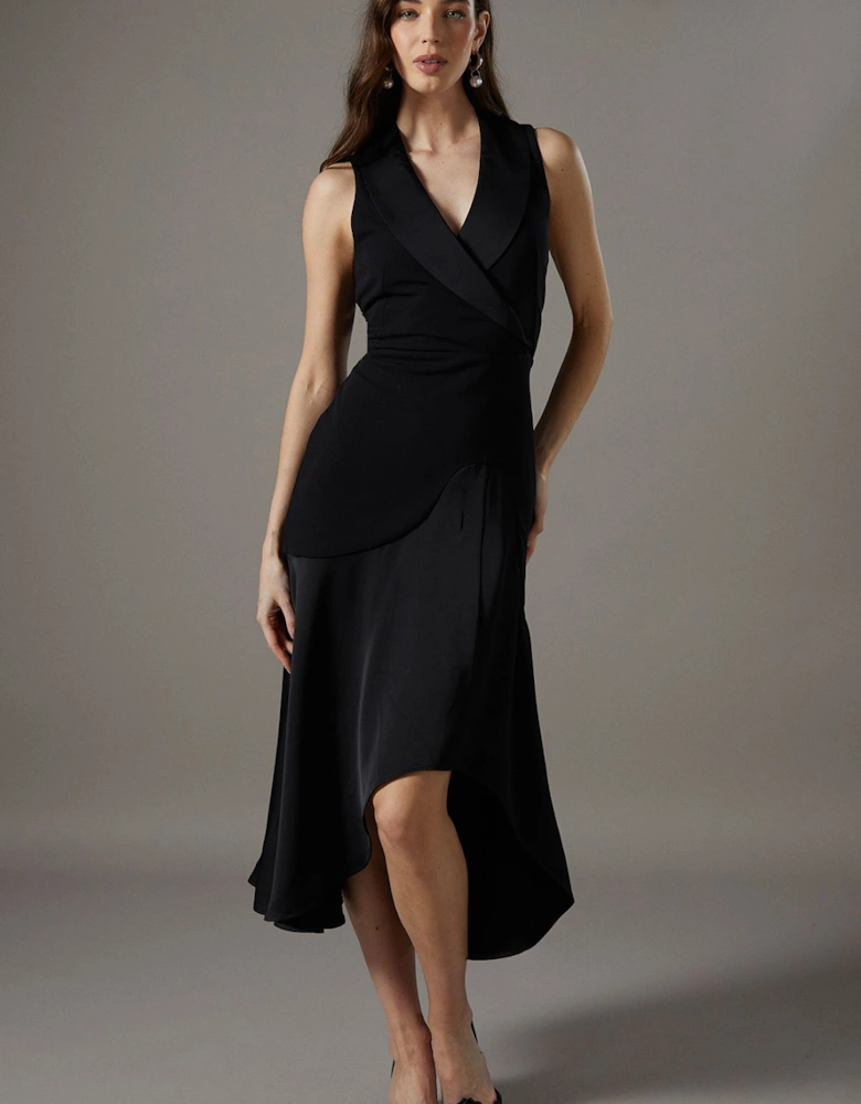 Tux Sleeveless Midi Dress