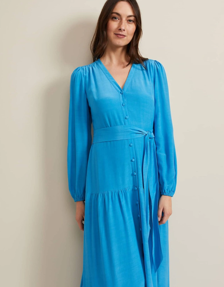 Tori Button Through Maxi Dress