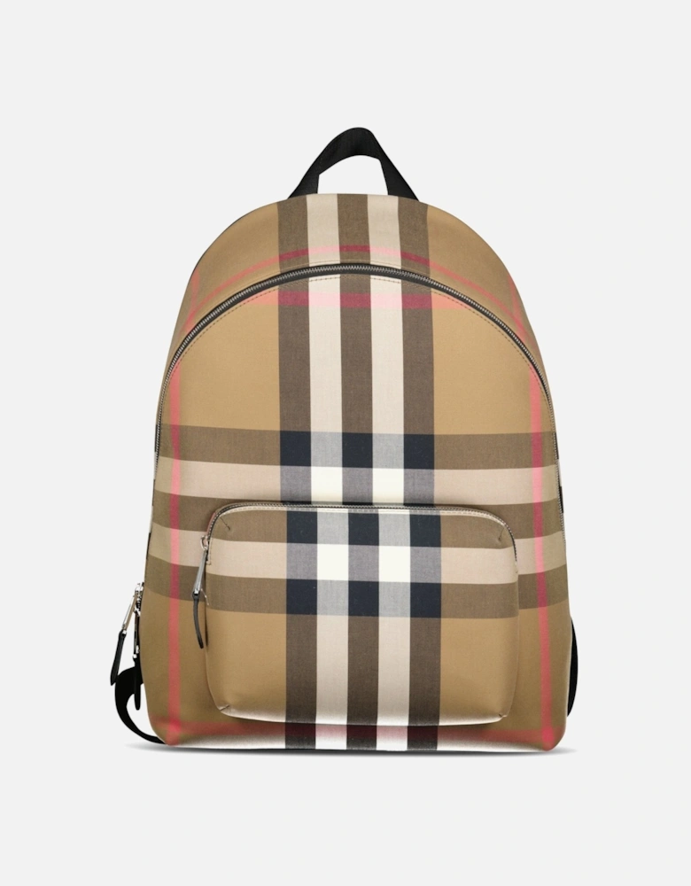 'Jeff' Rucksack Signature Check Beige