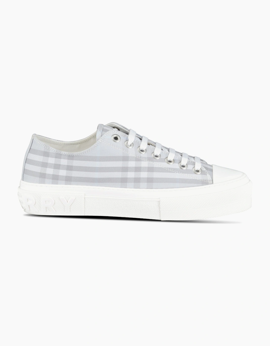 Men's Burberry 'Jack Low' Check Trainers Grey - Size: 9