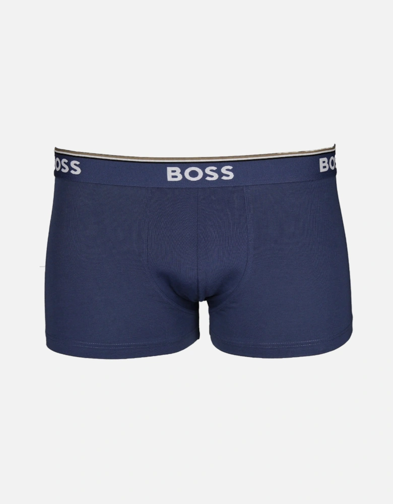 3-Pack Power Boxer Trunks, Blue/Khaki