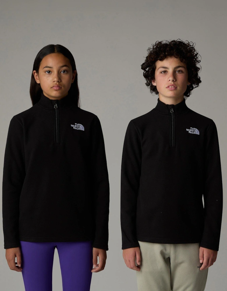 Juniors Glacier 1/4 Zip Pullover - Black