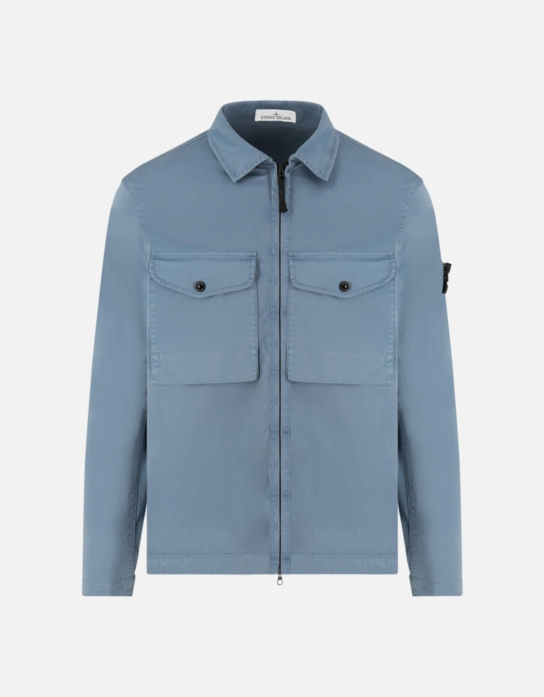 Patch Pocket Compass Overshirt Blue