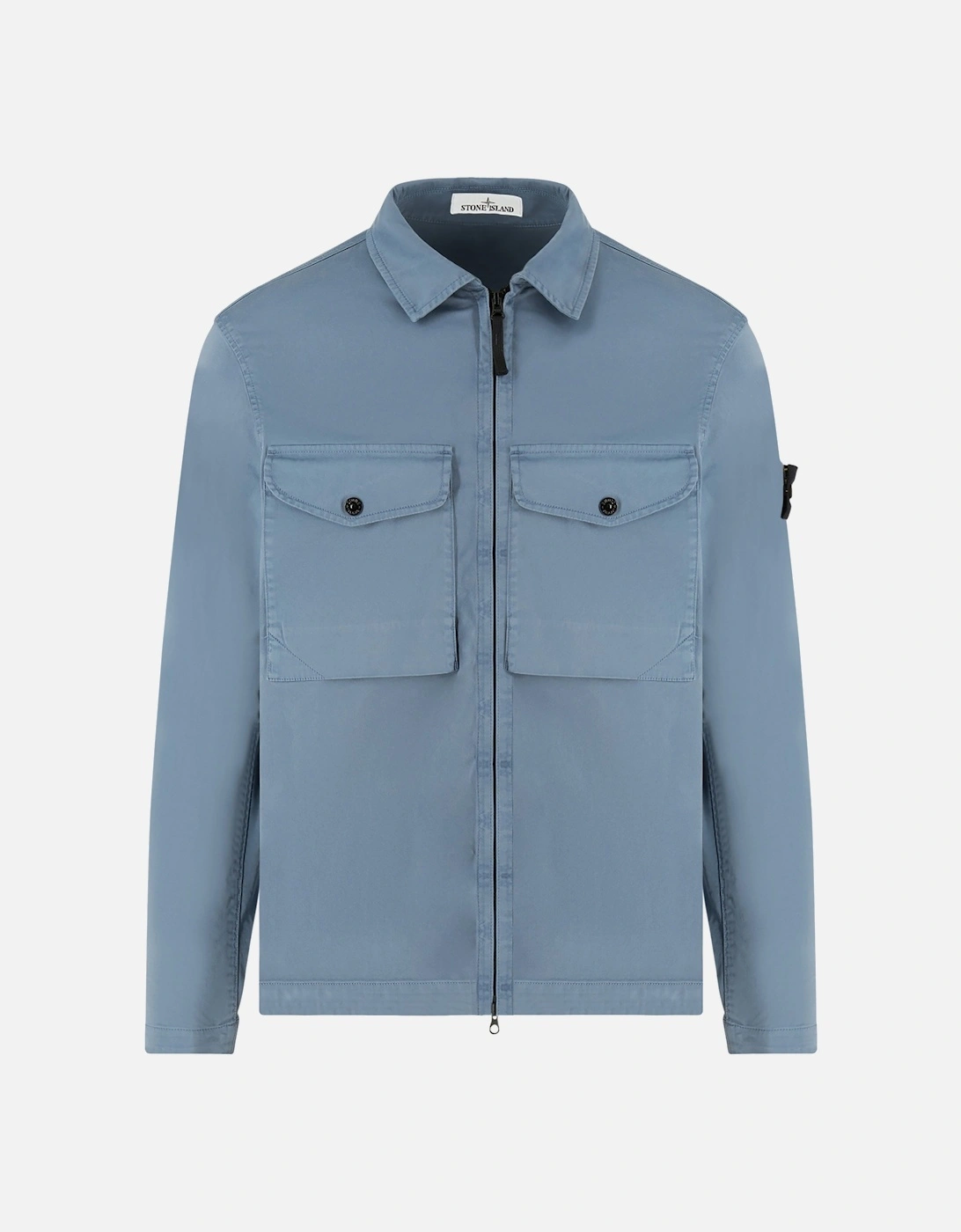 Patch Pocket Compass Overshirt Blue, 3 of 2