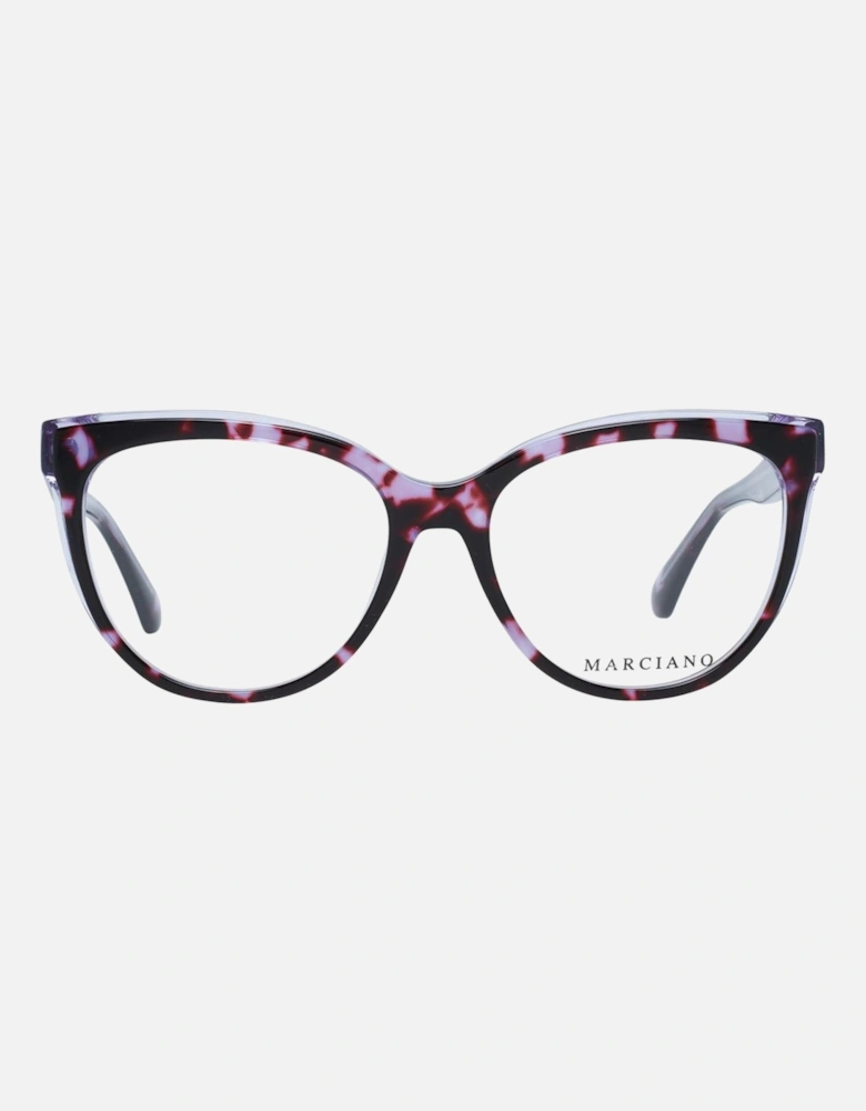 Purple Acetate Cat Eye Glasses with Demo Lenses and Spring Hinges
