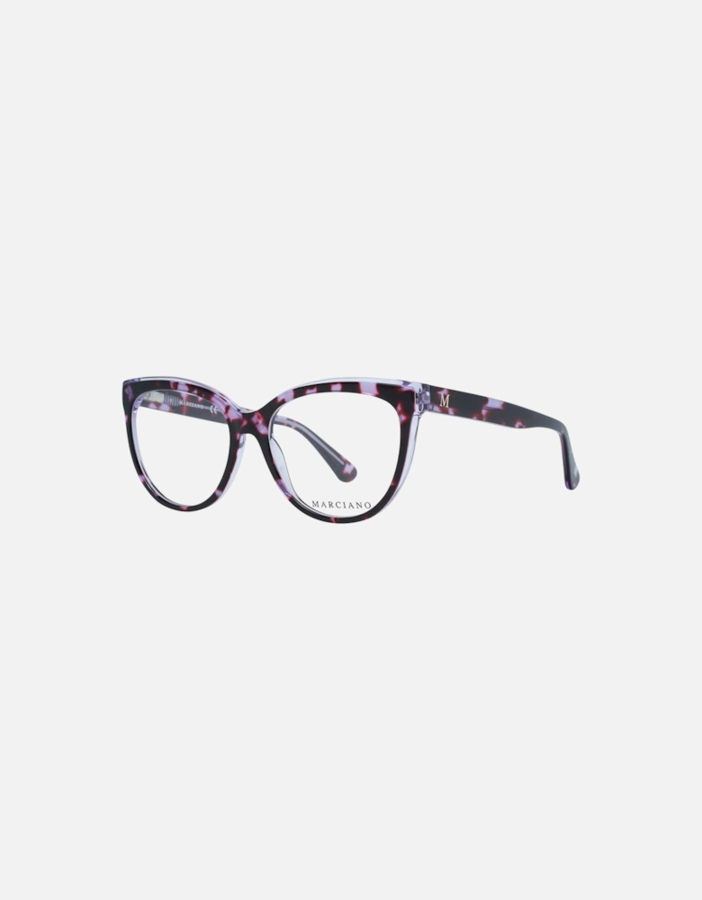 Purple Acetate Cat Eye Glasses with Demo Lenses and Spring Hinges