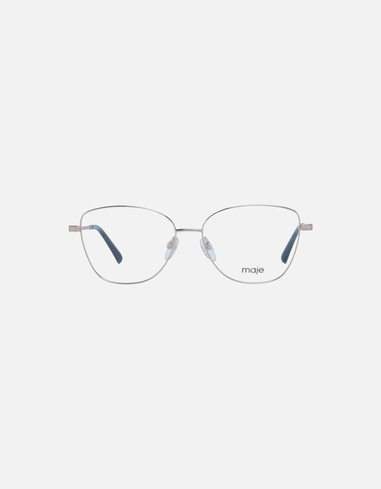 Gold Square Stainless Steel Glasses with Demo Lenses Women Frames