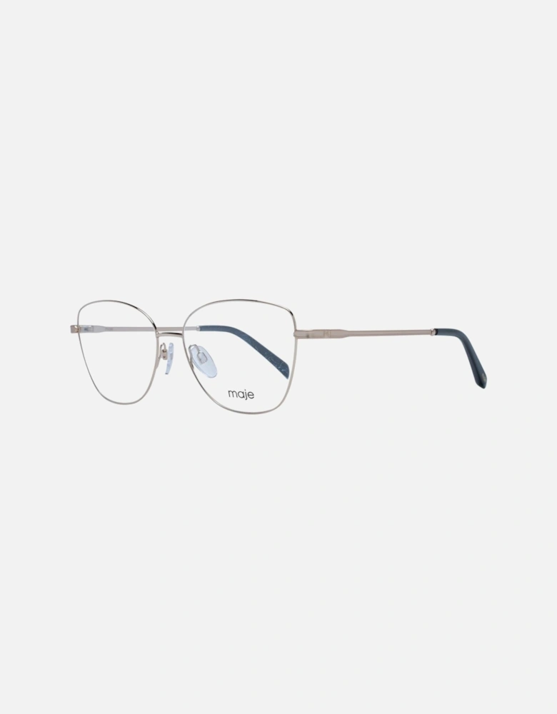 Gold Square Stainless Steel Glasses with Demo Lenses Women Frames