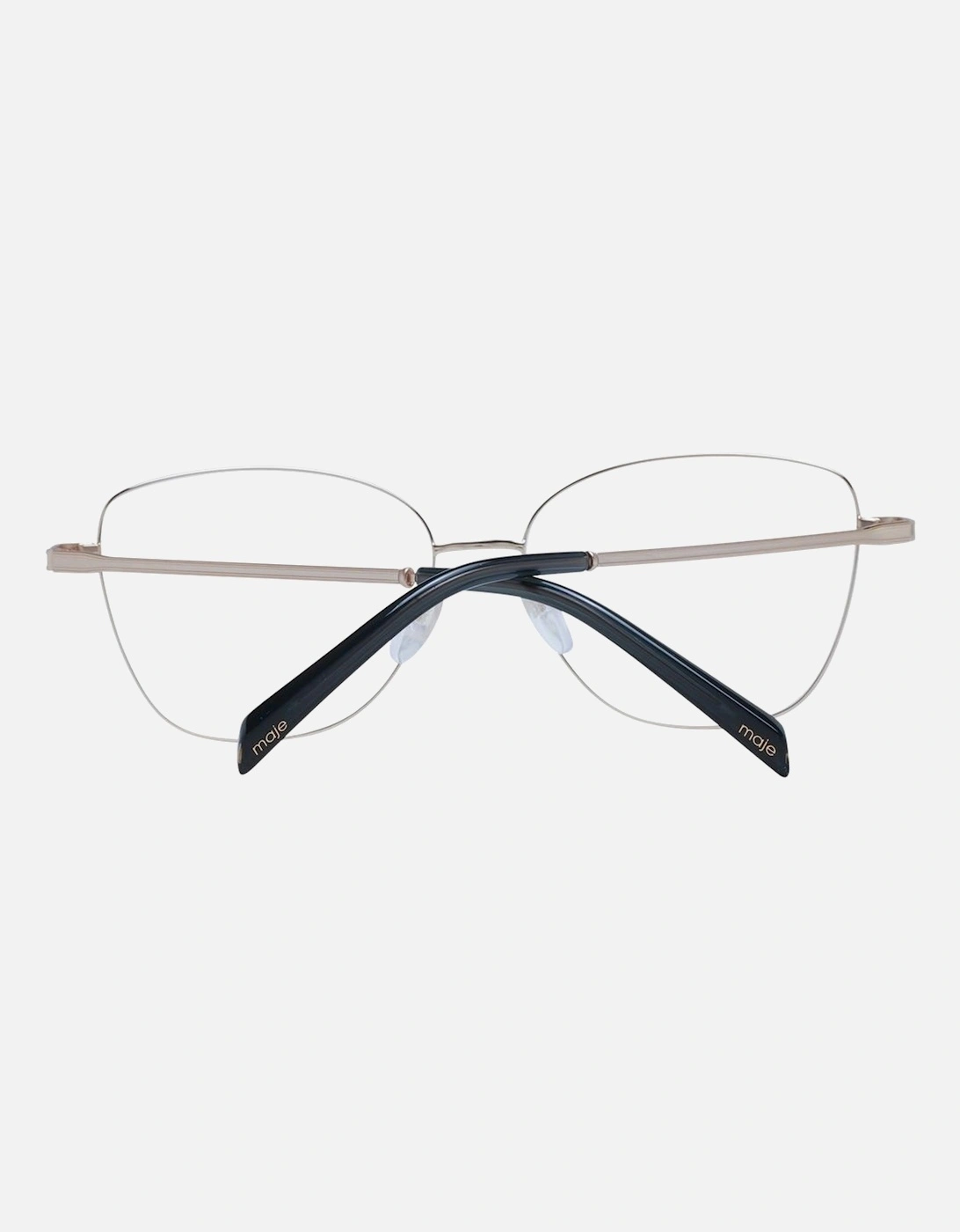 Gold Square Stainless Steel Glasses with Demo Lenses Women Frames