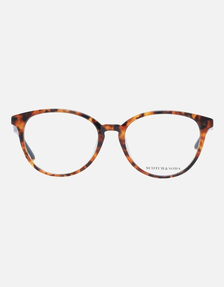 Brown Acetate Cat Eye Glasses with Demo Lenses Women Frames