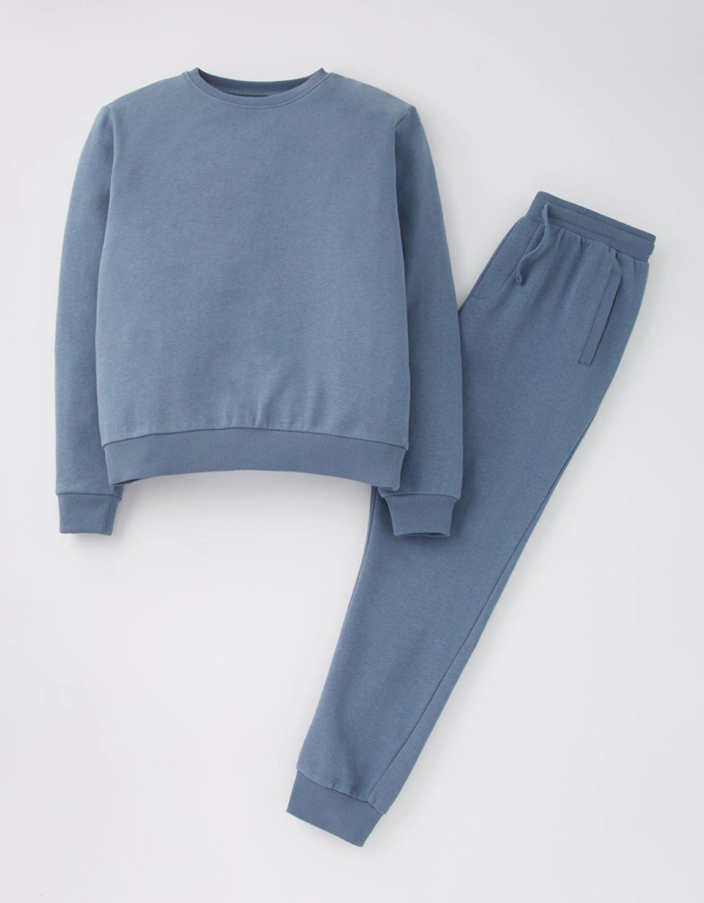 Boys Sweat Top And Jog Set - Blue