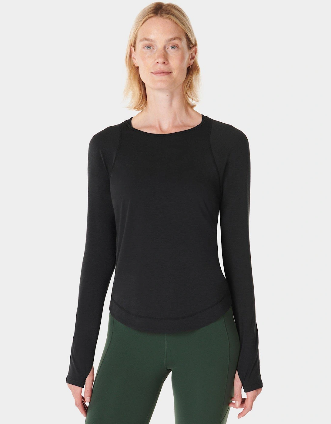 Womens Training Breathe Easy Long Sleeve Top - Black, 2 of 1