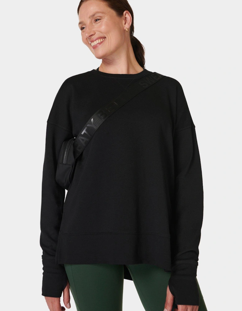 Womens Training After Class Longline Sweatshirt - Black